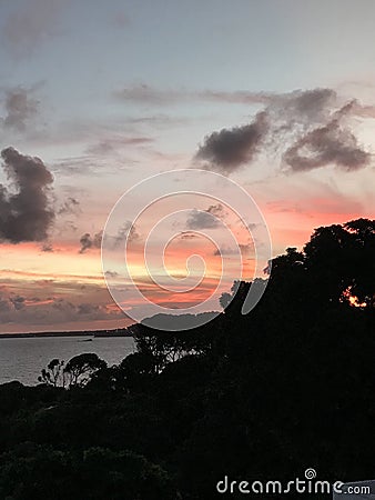 Tobago sunset Stock Photo