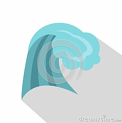 Ocean wave icon, cartoon style Vector Illustration