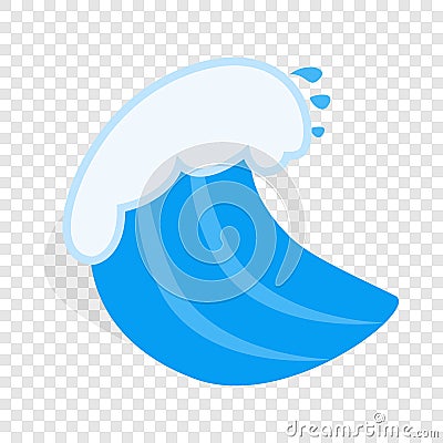 Ocean wave isometric icon Vector Illustration