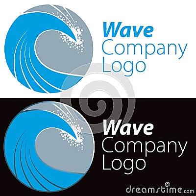 Ocean Wave Logo Vector Illustration