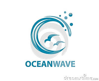 Ocean wave logo Vector Illustration