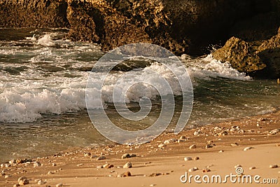 Balangan beach, Bali. Golden hours light. Stock Photo