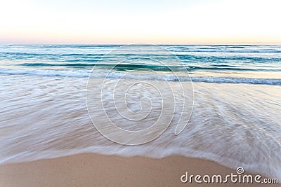 Ocean Waves Early Morning long Exposure Stock Photo