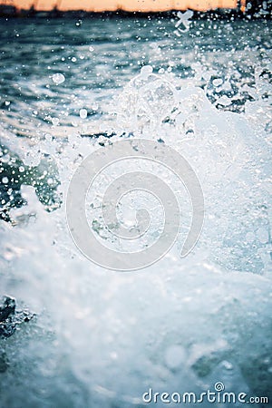 Oceanic waves during storm Stock Photo