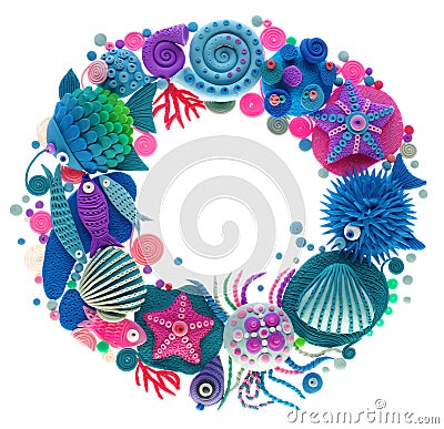 Oceanic wreath Stock Photo