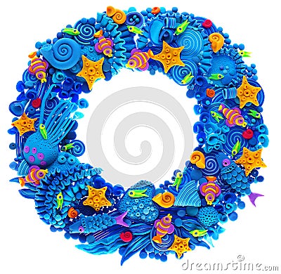 Oceanic wreath fish Stock Photo