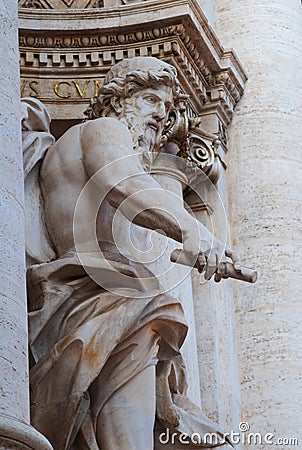 Oceanus, Trevi Fountain, Rome, Italy Stock Photo
