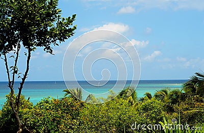 Oceanview room at a resort in cuba Stock Photo