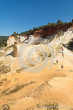 Ocher earth in Roussillon Editorial Stock Photo