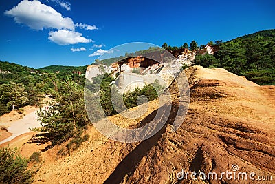 Ocher quarries Editorial Stock Photo