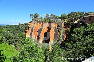 Ocher quarries in Provence, France Editorial Stock Photo