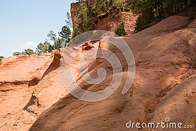 Ocher quarry, Roussillon, Provence, France Stock Photo