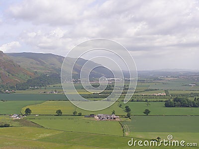 The Ochil Hills meet the Forth plain Scotland Stock Photo
