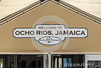 Ocho Rios cruise terminal arrivals building Editorial Stock Photo