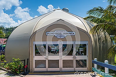 Ocho Rios, Jamaica, Caribbean, West Indies, Welcome Sign on the wall of a building Editorial Stock Photo