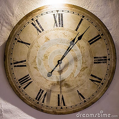 Oclock clock time old clock Stock Photo