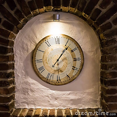 Oclock clock time old clock detail Stock Photo