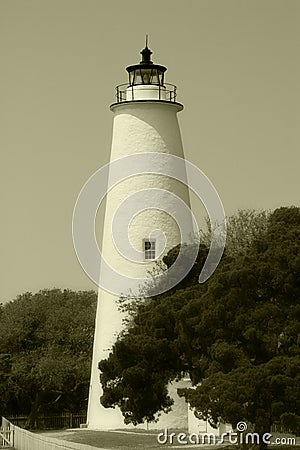 Ocracoke Lighthouse Stock Photo