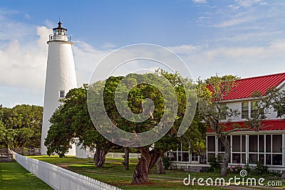 Ocracoke Lighthouse Stock Photo