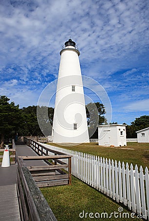 Ocracoke Lighthouse North Carolina Stock Photo