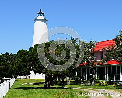 Ocracoke lighthouse Stock Photo