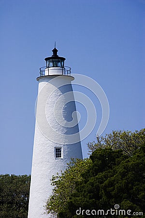 Ocracoke Lighthouse Tower Stock Photo