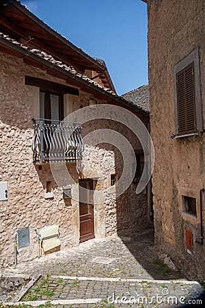 Ocre, old village in Abruzzo, Italy Stock Photo