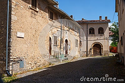 Ocre, old village in Abruzzo, Italy Stock Photo