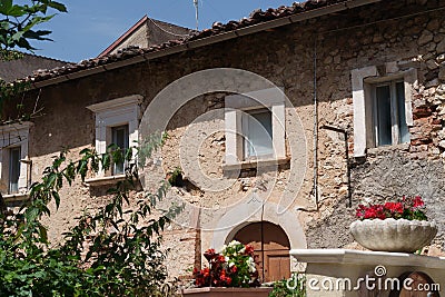 Ocre, old village in Abruzzo, Italy Stock Photo