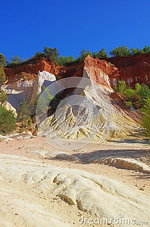 Rustel ocre rocks Stock Photo