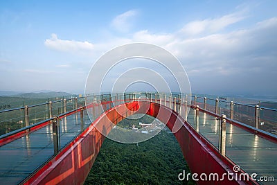 OCT East Shenzhen Meisha culmination of a U-shaped bridge Stock Photo