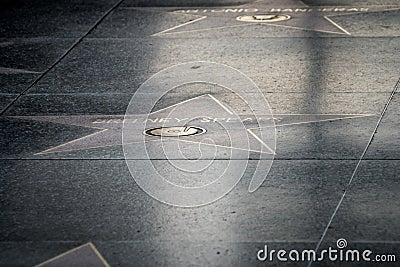 Artistic view of the Britney Spears star on the Hollywood Walk of Fame Editorial Stock Photo
