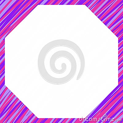 Octagon background with pink and purple frame Stock Photo