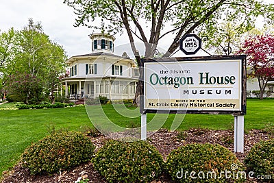 Octagon House Museum and St. Croix Historial Society Editorial Stock Photo