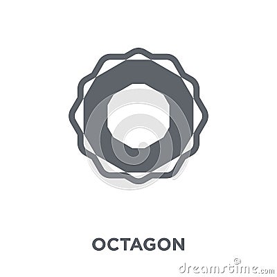 Octagon icon from Geometry collection. Vector Illustration