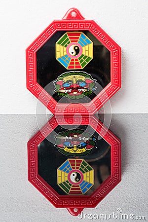 Feng Shui Bagua Mirror Stock Photo