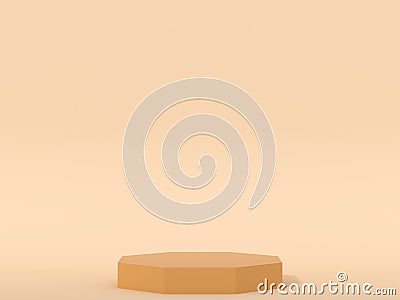 octagon podium products display minimal Stock Photo