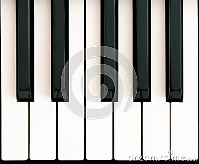 Octave on piano Stock Photo