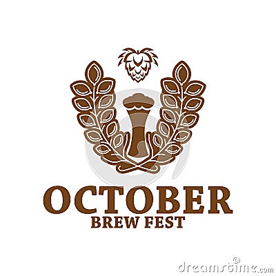 October Brew Fest Badge Stock Photo