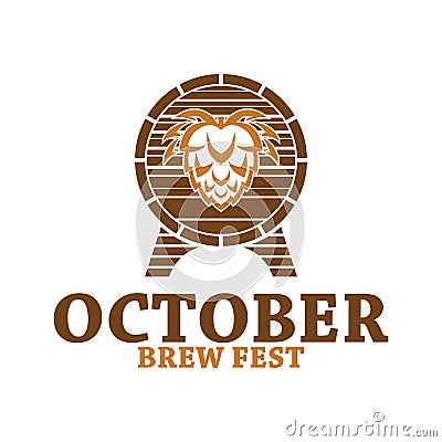 October Brew Fest Logo Stock Photo