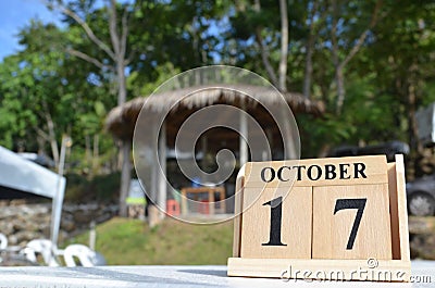 October 17, empty cover background. Stock Photo