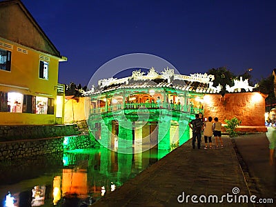 HOI AN, an historical Japanese Chinese and european international market in VIETNAM Editorial Stock Photo