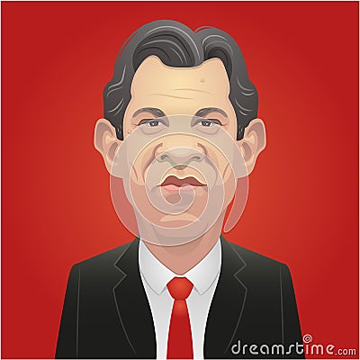 October 17, 2018 - Fernando Haddad. Centre-left candidate Vector Illustration