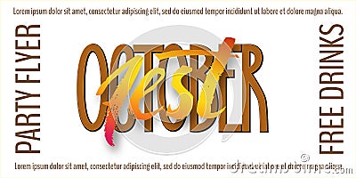 October fest flyer Vector Illustration