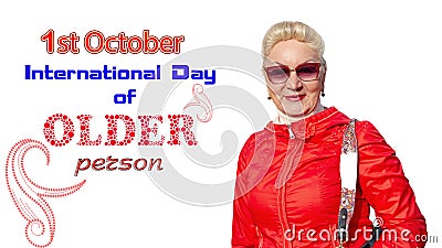 October,1 - International Day of Older Persons Stock Photo