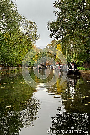 October 2017, Islington, London, A view of the canal Editorial Stock Photo