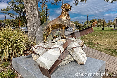 October 16, 2016 - 9/11 Memorial Eagle Rock Reservation in West Orange, New Jersey - portrays 'Search and Rescue Dogs' contributio Editorial Stock Photo