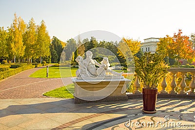 October 10, 2018 Mezhyhirya Kiev region, view Ukraine architecture landmark residence of ex-president Ukraine Editorial Stock Photo