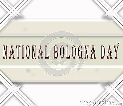 October month, day of October.National Bologna Day, on white Background Stock Photo
