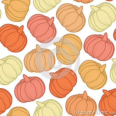 October seamless pattern.Halloween vectorcolorful background Vector Illustration